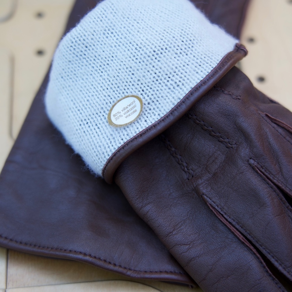 Vintage Sauso Leather Exterior & Wool Knitted Interior Gloves - Picture 12 of 12